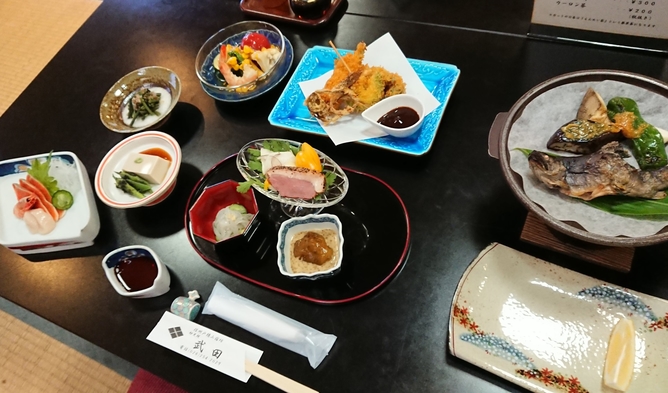 ★選べる夕食★　牛ステーキか岩魚の塩焼きをチョイス♪更にオプション満載プラン！